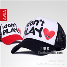 川久保玲Idon'tplay高挺潮网帽男女士情侣帽遮阳帽太阳帽子