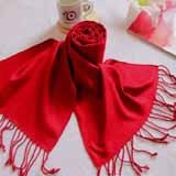 秋冬新款丝绒围巾韩国风格大红真丝围巾本命年红围巾厂家贴牌