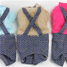 波波BOBO宠物用品宠物衣服狗狗四脚背带冬装四脚牛仔衫