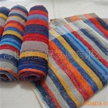 厂家直销余单彩条童巾(可以根据具体要求定做色织彩条巾）