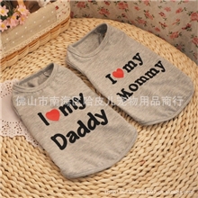 厂家直销爆款宠物衣服批发宠物夏装背心dadmom印花T恤