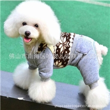 宠物冬装双层保暖狗衣服双面珊瑚绒宠物衣服批发雪花宠物服装