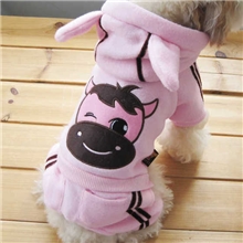 宠物变身装宠物用品宠物衣服秋冬宠物服装粉红美美牛
