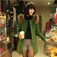 2013秋冬新品韩版爆款中长款修身加厚毛呢外套呢子大衣女款