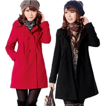 清仓2013厂家直销淑女式呢大衣加厚棉衣休闲外套风衣女5158