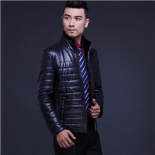 2013秋冬新款海宁真皮皮衣男修身绵羊皮羊毛领短款外套真皮夹克