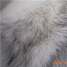 现货供应白染黑尖人造毛皮/假皮草/仿狐狸毛