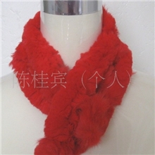 厂家供应高品质大c同款新兔毛围巾三排兔皮围脖