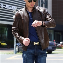 2013新款男装真皮皮衣时尚商务休闲装真皮夹克绵羊皮装