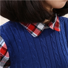 秋季毛衫少女森系假两件套拼接款特价流量款批发直销一件代发