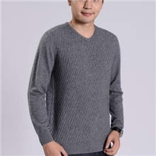 男式貂绒休闲时尚鸡心领羊毛衫