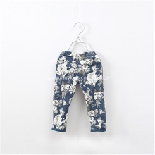 2013秋冬新款儿童长裤女童印花抓绒小脚裤韩版公主铅笔裤童装批发