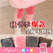 广东品质童装2013冬款400g全棉环保竹炭绒|女童外贸品牌童裤4153