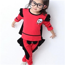 秋冬童套装2013新款秋装女童熊猫套装韩版中大儿童卡通套装