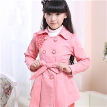 女童风衣2013秋装新款韩版儿童双排扣风衣秋季女童雪纺大衣外套