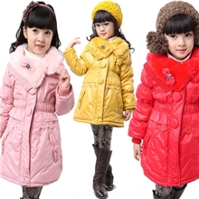 现货铛铛熊童装秋冬女童棉风衣花边装饰女童韩国棉衣8011重1.8kg