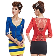 夜店辣妹制服诱惑KTV工作服桑拿服酒店服饰空姐套装