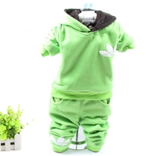 秋冬款男女童服装批发婴儿外套原单童套装不倒绒双层加厚纯棉