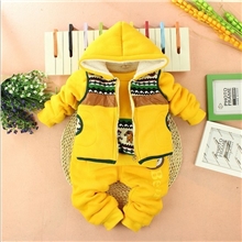 2013爆款冬季加厚童装三件套装中小童加厚大卫衣熊出没儿童套装
