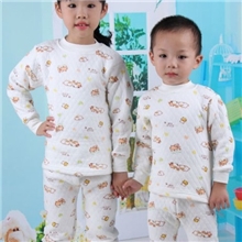 厂价批发儿童空心棉保暖内衣秋衣套装全棉