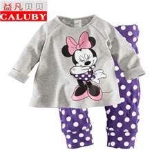 外贸童家居服套装全棉女童儿童新款卡通睡衣长袖童装厂家批发