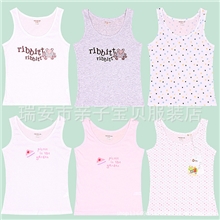 新款英博伦夏季韩版超薄中大男女童装纯棉汗布背心全棉无袖T恤