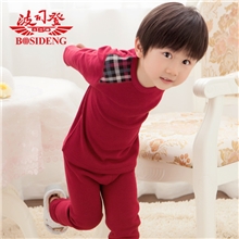 波司登新款贴片加厚保暖内衣裤童装男女大小童秋冬家居服