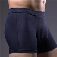 批发男士莫代尔宽银边平角内裤男式纯色平脚内裤四角裤头
