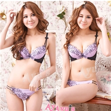 刺绣玫瑰花朵日单少女内衣bra华丽蕾丝边文胸套装一件代发批发