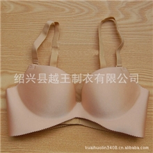 2013新款花型上市无痕一片式内衣聚拢型文胸加宽加厚蝶形银色批发