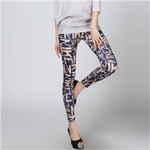 2013秋装新款牛奶丝涂鸦打底裤印花九分裤欧美时尚打底裤批发