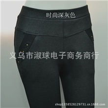 韩版秋冬款雪花尼女式休闲裤铅笔裤女裤超挺坠感有加大码长裤
