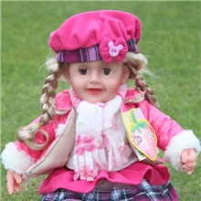 正品双语安娜公主智能娃娃会对话会眨眼说英语2275-毛绒玩具工厂