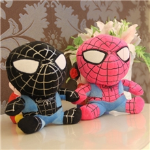 义乌玩具厂家供应18CM蜘蛛侠毛绒玩具加工批发出口毛绒玩具批发