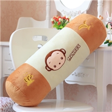 圆柱型抱枕礼品大嘴猴毛绒玩具公仔玩偶玩具批发公仔玩具