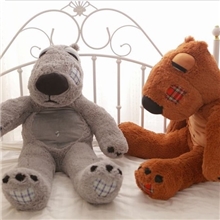 正版倒霉熊大号1.8米公仔毛绒玩具补丁熊出气欠揍熊