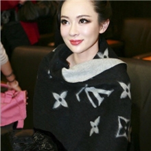 霍思燕秋冬L牌围巾奢华大牌长方巾丝巾羊毛披肩围巾正品代购