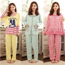 淘宝厂家批发2013新款三件套长袖女士甜美加厚牛奶丝睡衣套装