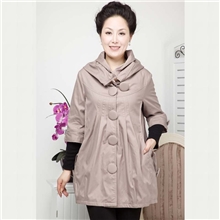 2013中老年妈妈装春秋装外套风衣加大加肥宽松夹克老年人款
