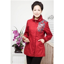 2013中老年妈妈装春秋装外套夹克加大加肥宽松风衣老年人款