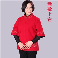 中老年妈妈装女装中袖夹克外套加大加肥大码秋装