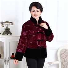 厂家批发中老年女装棉衣金丝绒棉衣妈妈装棉服大码冬季老年人棉袄