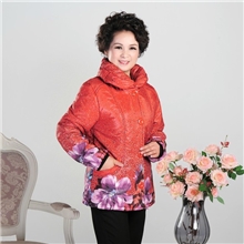 2013新款中老年女装棉衣中年妈妈装冬装棉服加厚时尚印花大码棉衣
