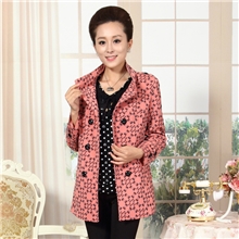 厂家批发中老年女装风衣大码外套中年妈妈装气质休闲夹克秋装