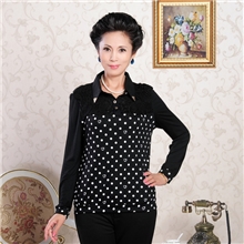 新款厂家直销中老年女装长袖衬衫中年妈妈女衬衫韩版气质衬衣