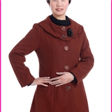 2013新款春装中老年女装春装毛呢外套中长款妈妈装风衣羊毛