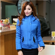 秋冬新款女式韩版棉衣女式韩版修身连帽棉衣外套女式棉衣批发