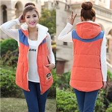 女式棉马甲新款韩版女式大码羊羔绒棉马甲背心女式保暖棉马甲