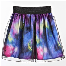 2013日韩新款欧根纱欧美原宿风星空云蓬蓬裙短裙半身裙q002