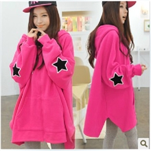 2013秋冬新款女装韩版学生外套蝙蝠袖星星大码宽松卫衣